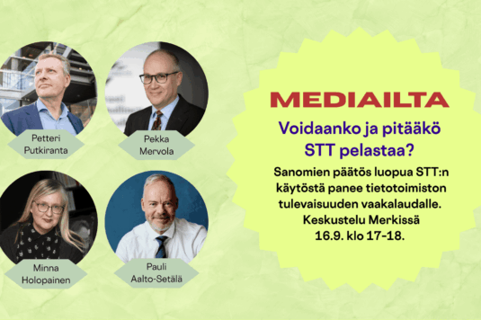 Mediailta 16.9. STT banneri Mediailta 16.9. STT banneri
