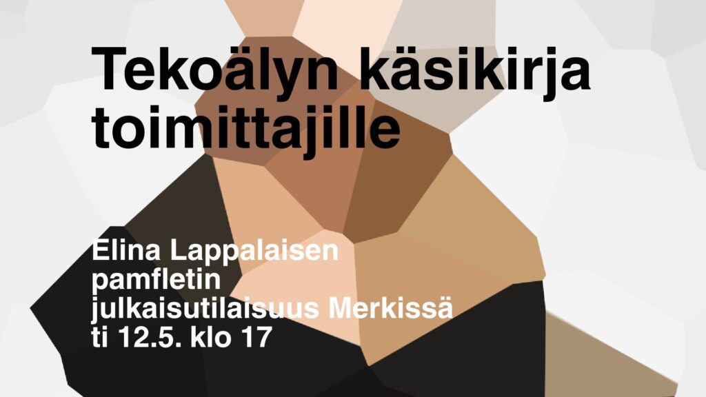 Tekoälyn käsikirja toimittajille. Julkaisutilaisuus.